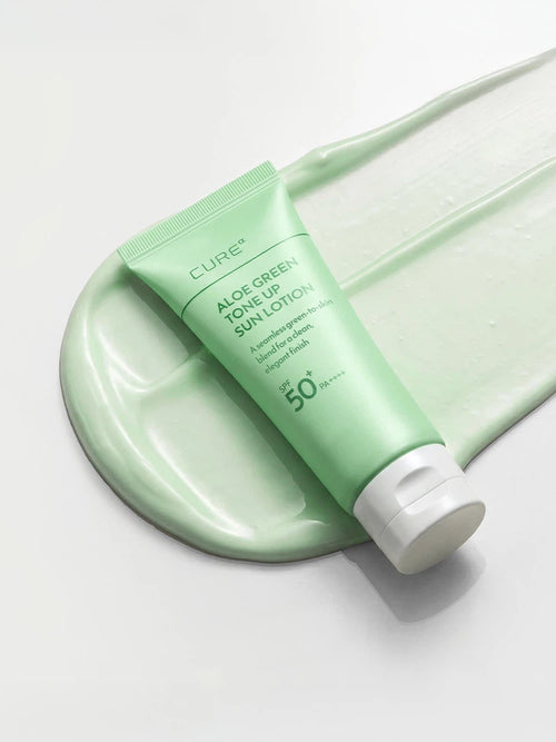 Cure Aloe Green Tone Up Sun Lotion SPF 50+ PA++++ , 40g