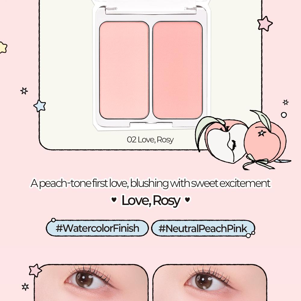 2aN Dual Color Face Blusher 4.5g, Korea Makeup