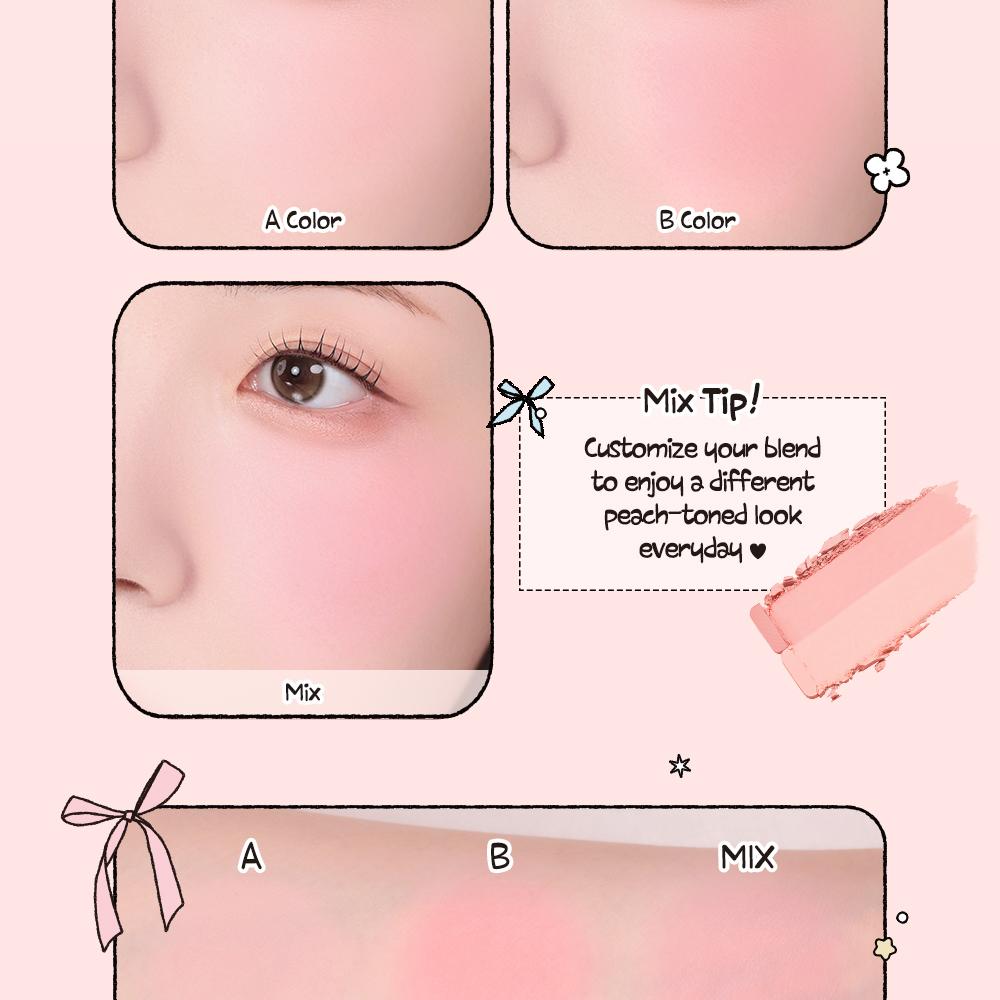 2aN Dual Color Face Blusher 4.5g, Korea Makeup