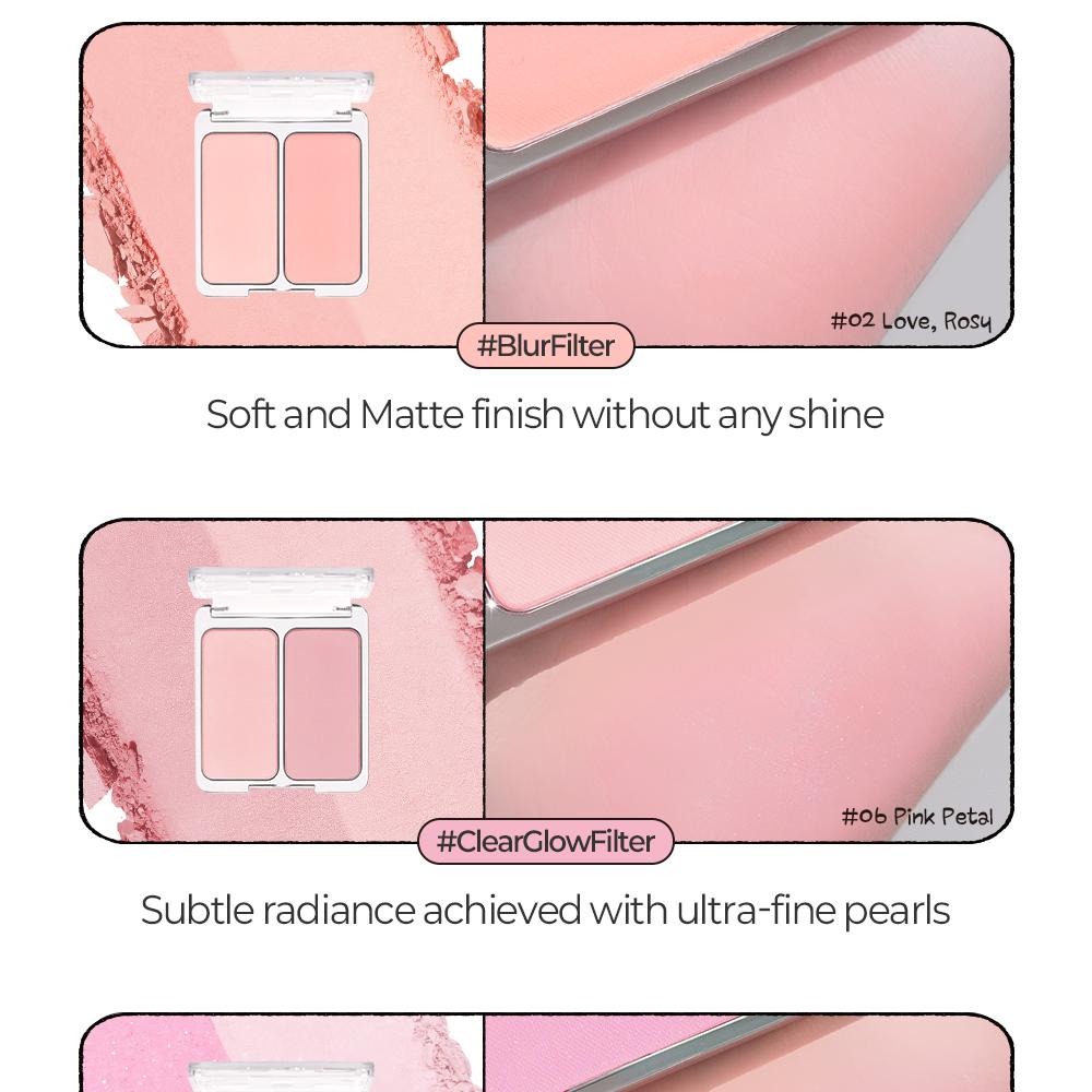 2aN Dual Color Face Blusher 4.5g, Korea Makeup