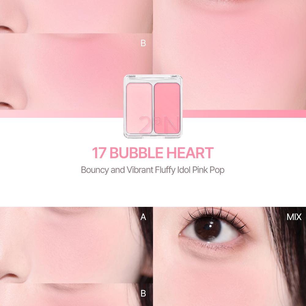 2aN Dual Color Face Blusher 4.5g, Korea Makeup