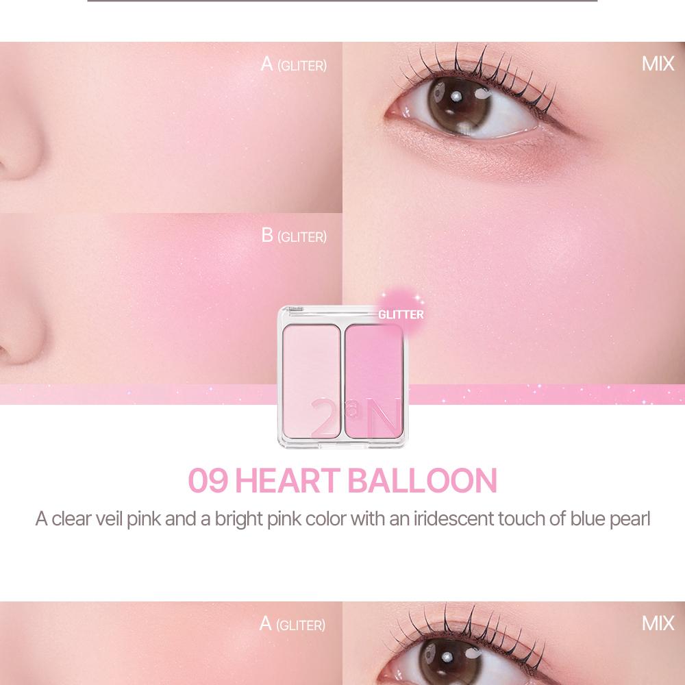 2aN Dual Color Face Blusher 4.5g, Korea Makeup