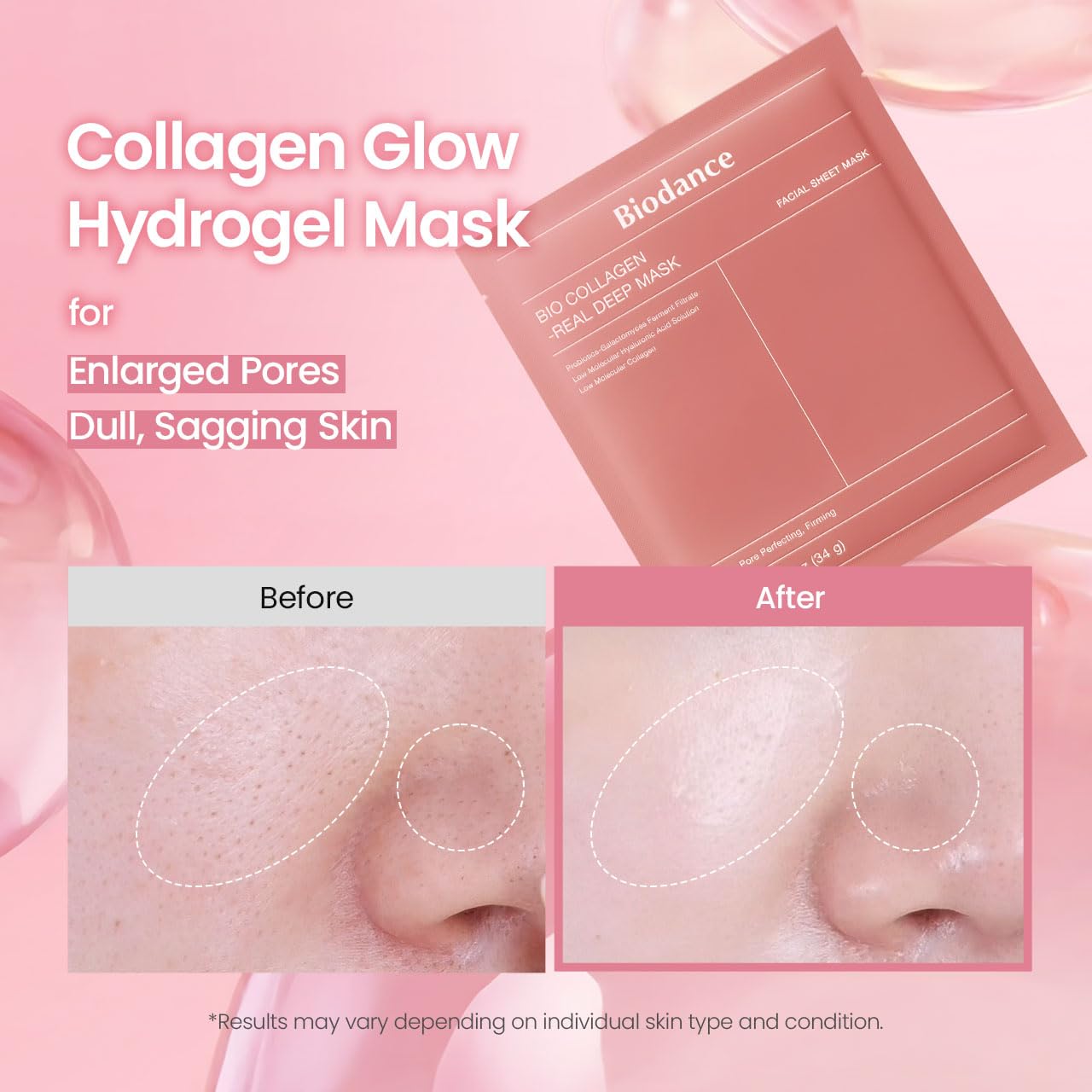 BIODANCE Hydrogel Overnight Face Mask (Collagen, Cera-nol, Vita)