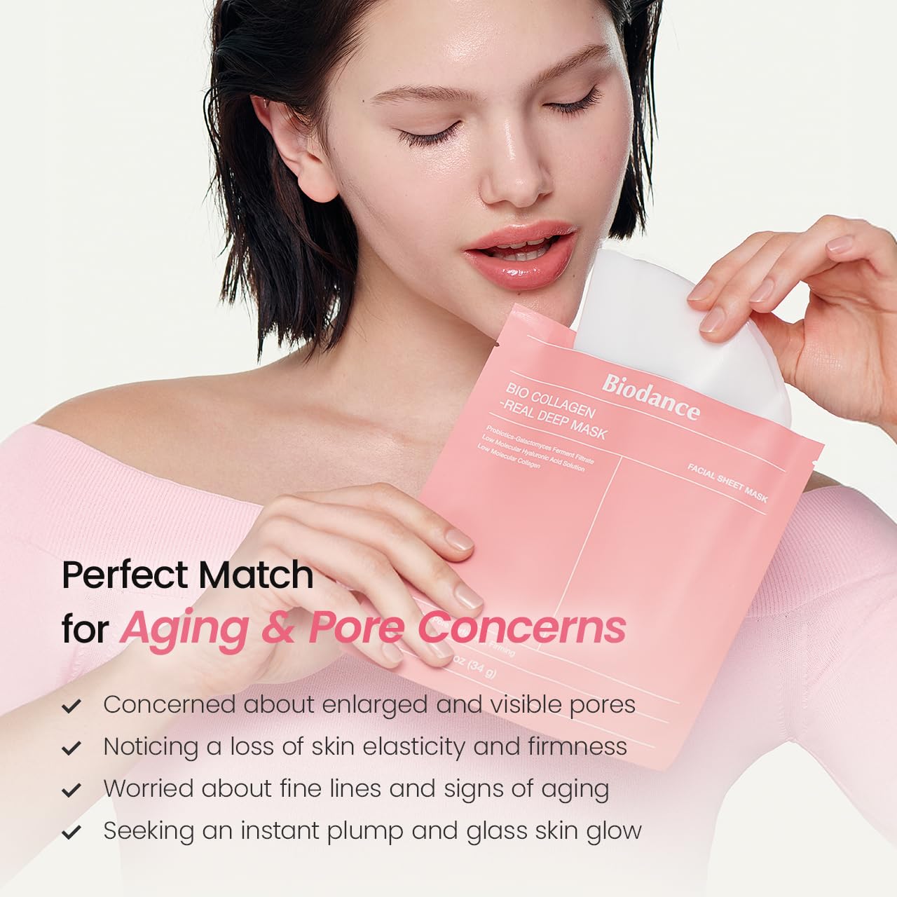 BIODANCE Hydrogel Overnight Face Mask (Collagen, Cera-nol, Vita)