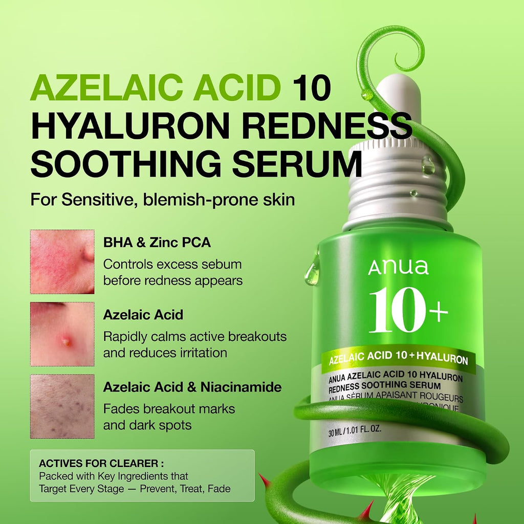 Anua Azelaic Acid 10 Hyaluron Redness Soothing Serum