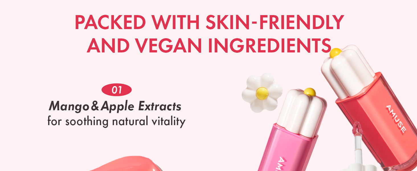 Amuse SEOUL Daisy Flower Dew Tint 4g | Vegan Korean Lip Makeup