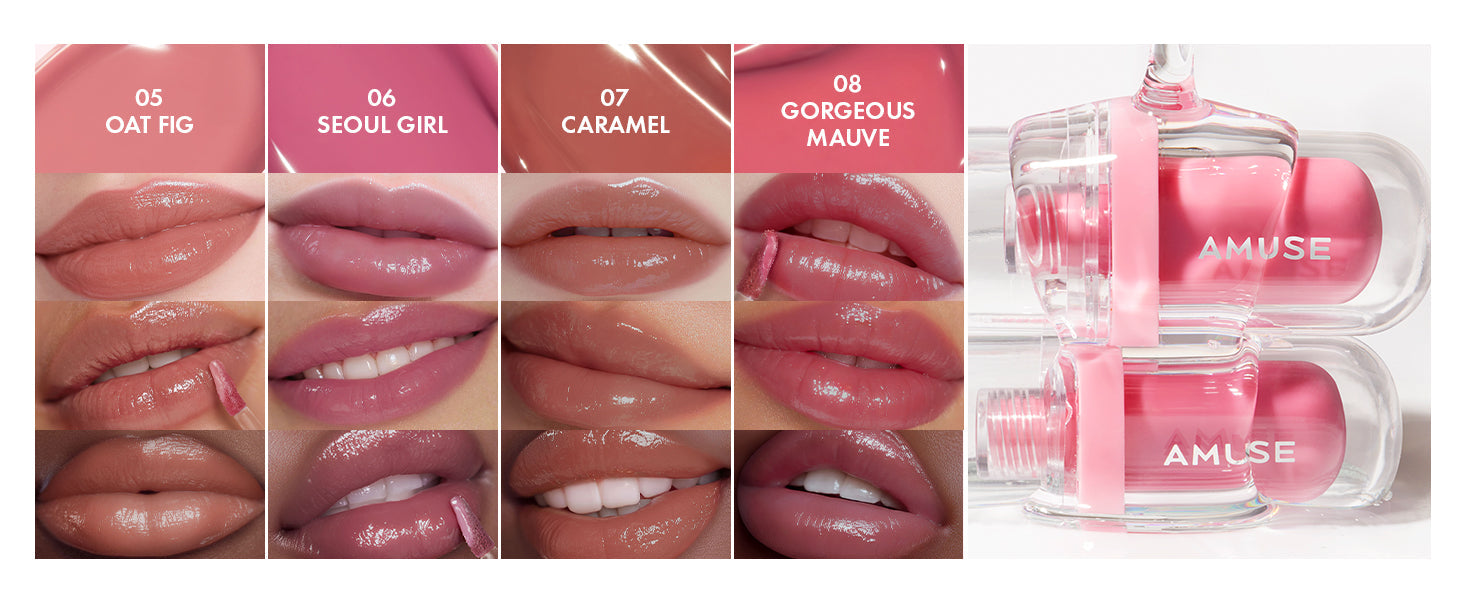 Amuse Jel-Fit Glossy Lip Tint 3.8g – Vegan Hydrating