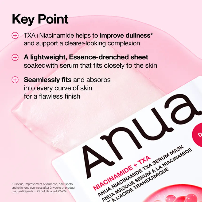 Anua Niacinamide TXA Serum Mask 28ml | Korean Skincare