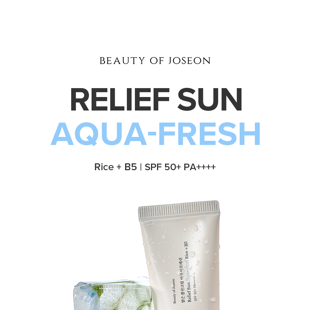 Beauty of Joseon Organic Korean Sunscreen Relief Sun Aqua-fresh: Rice + B5 50ml SPF50+PA++++ / Korean Skin Care