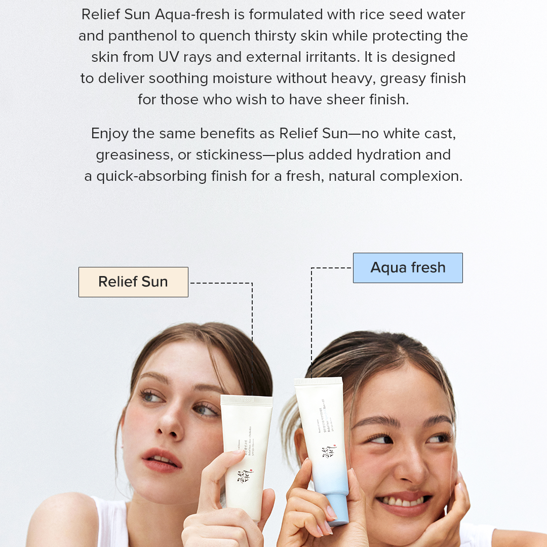 Beauty of Joseon Organic Korean Sunscreen Relief Sun Aqua-fresh: Rice + B5 50ml SPF50+PA++++ / Korean Skin Care