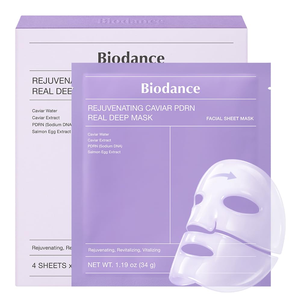 Biodance Real Deep Mask, Hydrating Overnight Hydrogel Face Mask 34g x 4ea