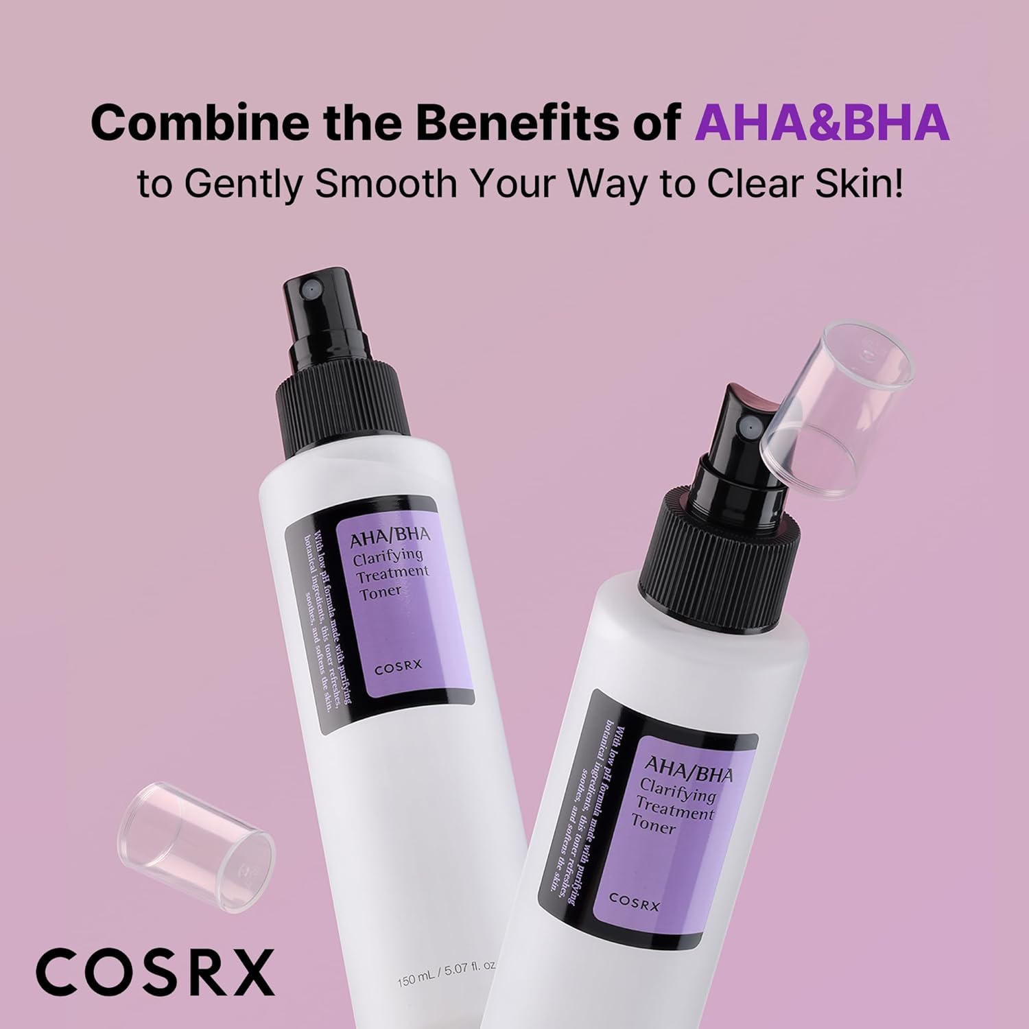 COSRX AHA/BHA Treatment Toner 5.07 fl.oz/ 150ml | Korean Skincare