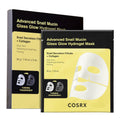 COSRX Advanced Snail Mucin Glass Glow Hydrogel Face Masks Skincare 3EA / Korean Skin Care