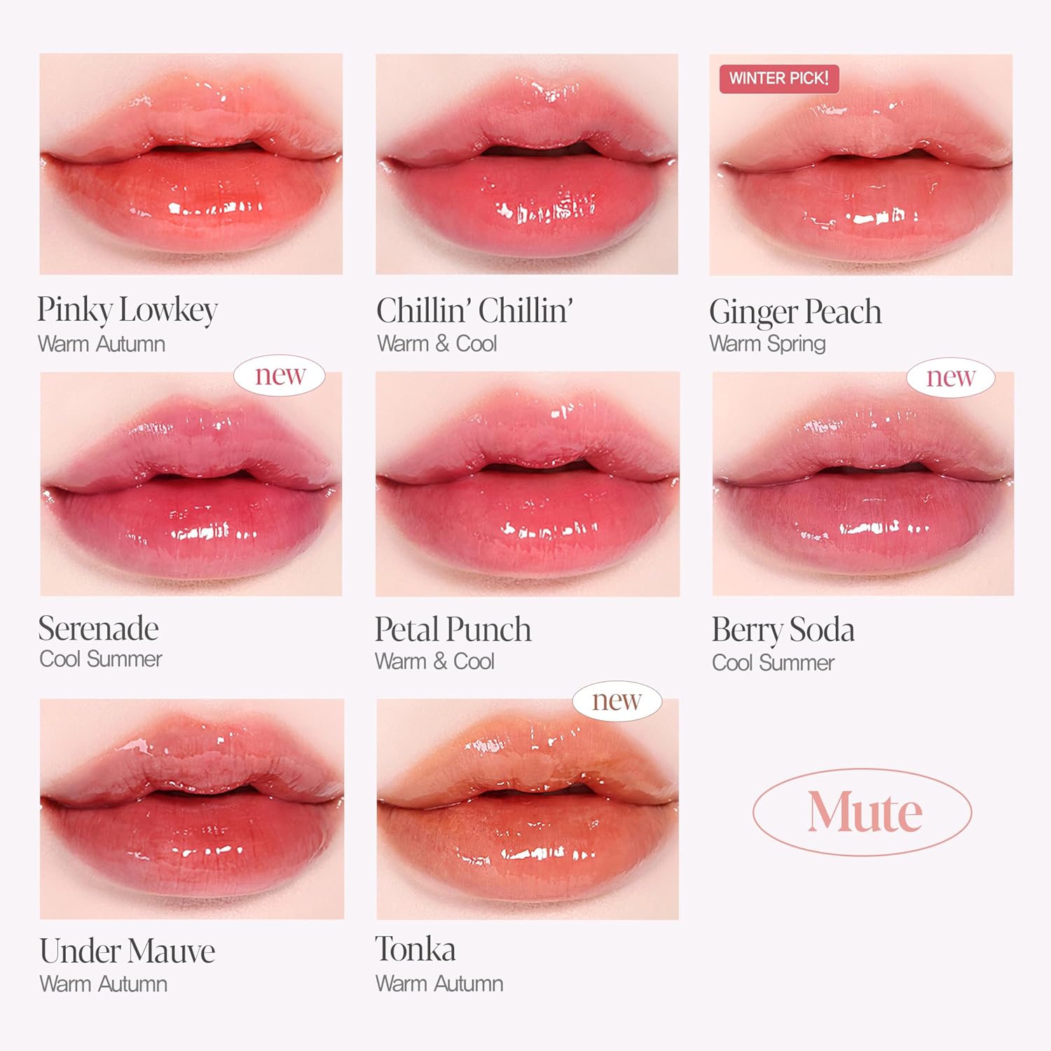 Espoir Gel Lip Tint Glaze 5.5 g – High Shine, Non-Sticky
