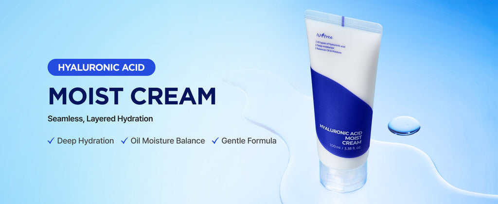 ISNTREE Hyaluronic Acid Moist Cream 100ml, 3.38 fl.oz | Korean Skincare