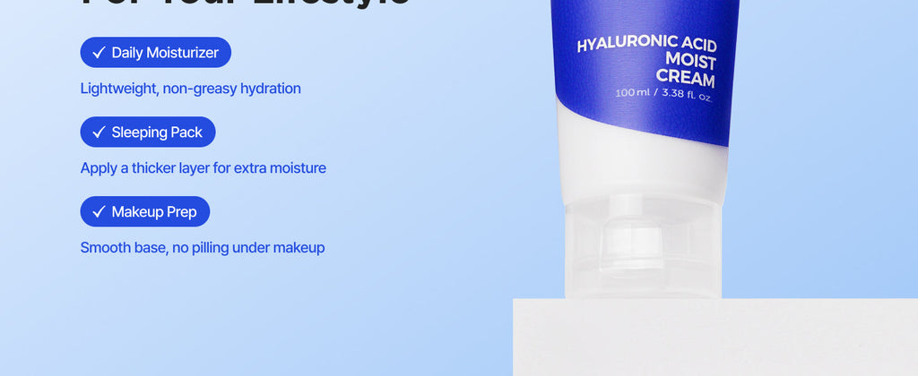 ISNTREE Hyaluronic Acid Moist Cream 100ml, 3.38 fl.oz | Korean Skincare