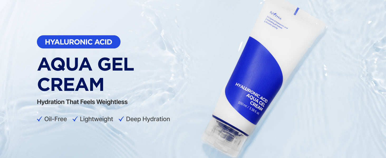 IsNtree Hyaluronic Acid Aqua Gel Cream 100ml, 3.38 fl oz | Korean Skincare