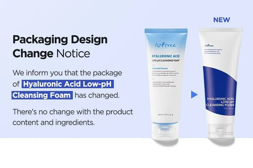 IsNtree Hyaluronic Acid Low-Ph Cleansing Foam 150ml, 5.07 fl.oz | Korean Skin Care