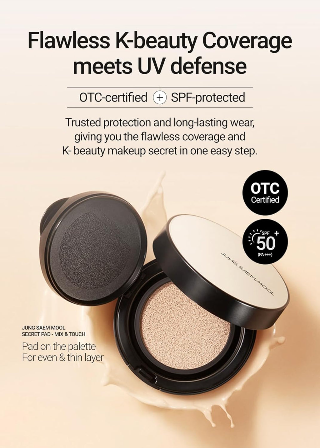 Jungsaemmool Essential Skin Nuder Cushion Foundation SPF 50 with Refill