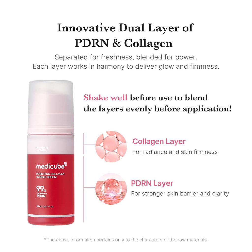 medicube PDRN Pink Collagen Bubble Serum 95ml | Korean Skincare