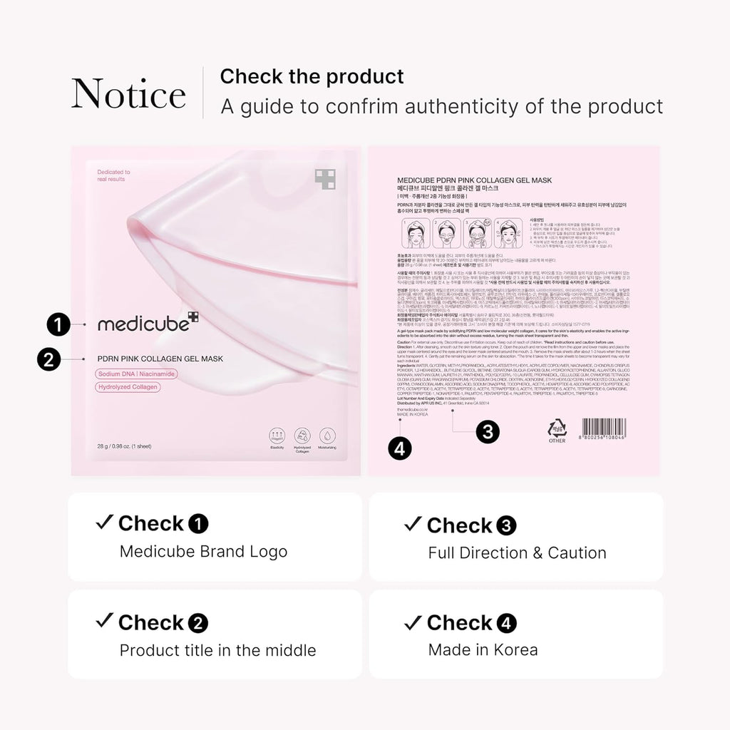 medicube Salmon DNA PDRN Pink Collagen Jelly Gel Mask 28g | Korean Skincare
