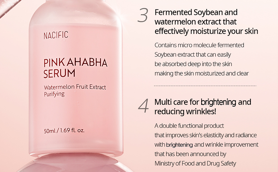 NACIFIC Pink AHA BHA Face Serum 50ml | Korean Skin care