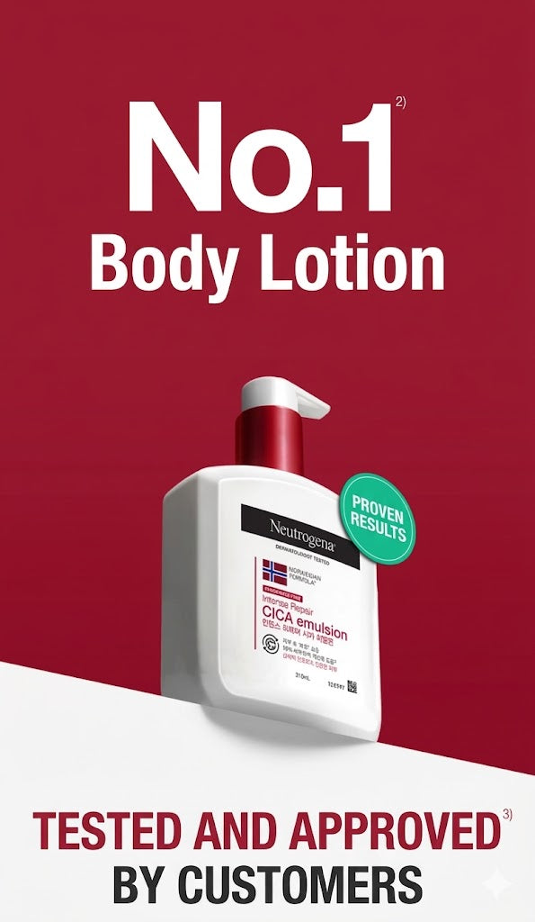 Neutrogena Organic Korean Intense Repair Cica Emulsion Fragrance Free 310ml | Korean Skin Care