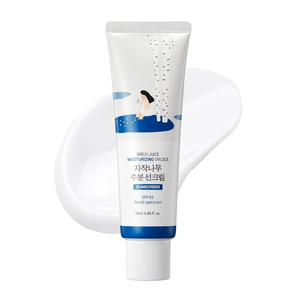 ROUND LAB Birch Juice Moisturizing UV LOCK SPF 45,1.69 Fl Oz,Korean Skin Care
