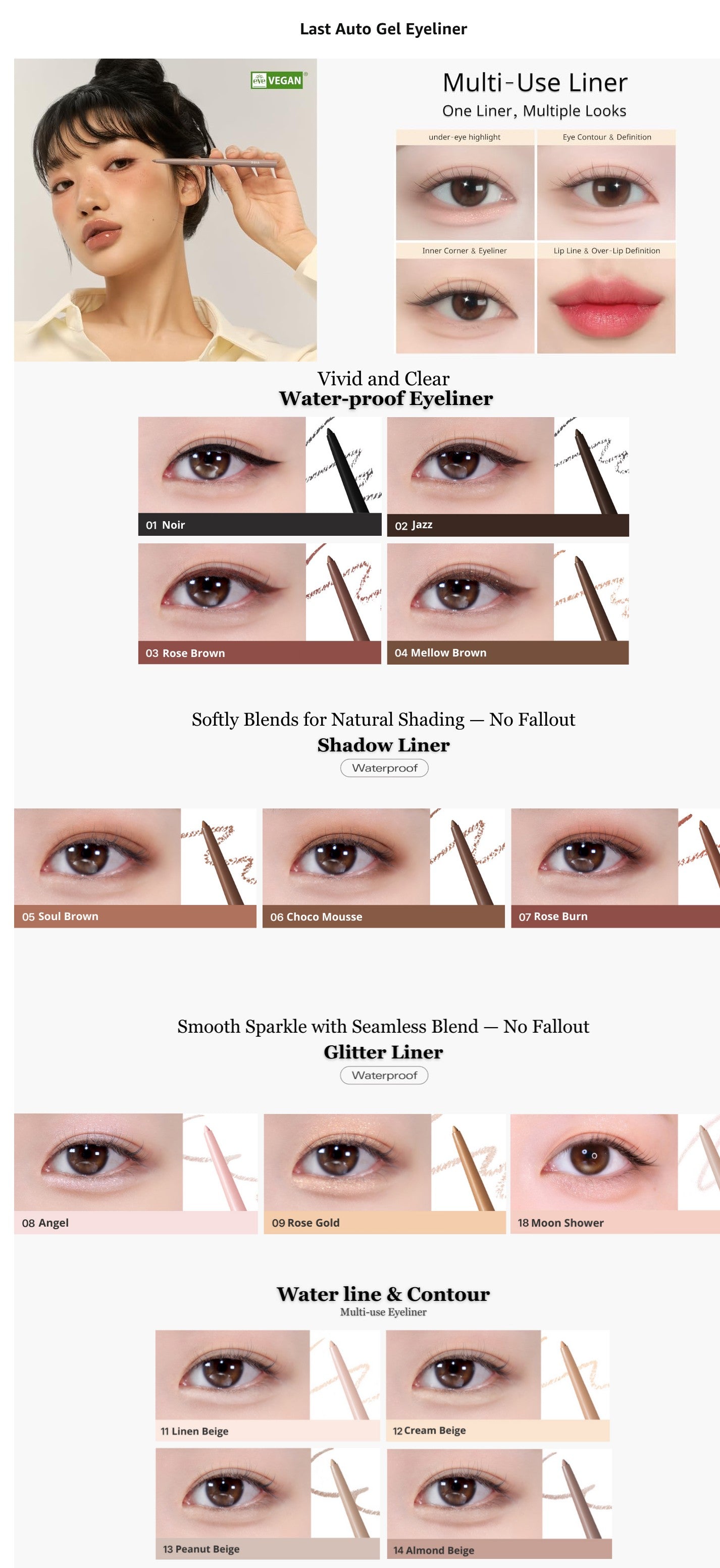 BBIA Last Auto Gel Eyeliner 5 Color | Korean Skin Care
