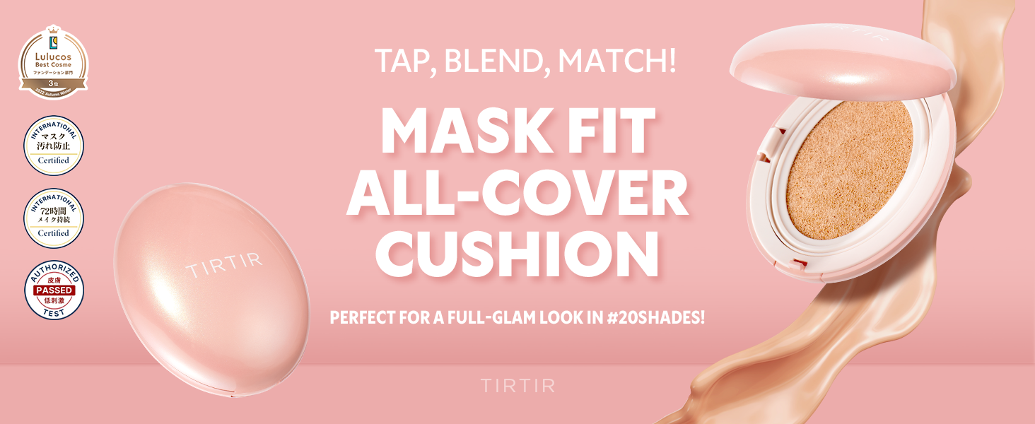 TIRTIR Mask Fit All Cover Pink Cushion Foundation 18g| Korean Makeup