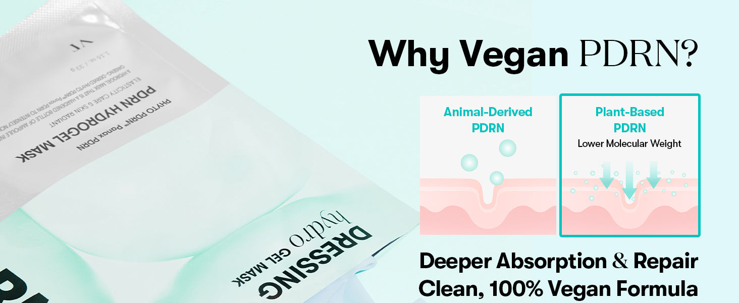 VT Vegan PDRN Hydrogel Sheet Mask with Korean Ginseng, 4 Pack