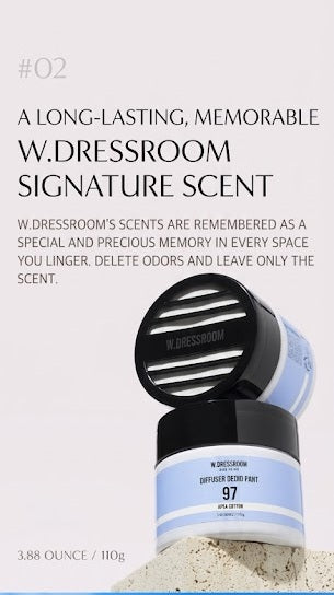 W.DRESSROOM Deodorant Diffuser [No.97 April Cotton] 110g | Korean Furniture & Home Decor