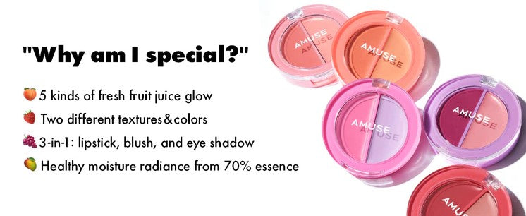 Amuse Vegan Lip & Cheek Balm & Cream Tint, Lip Plumpers