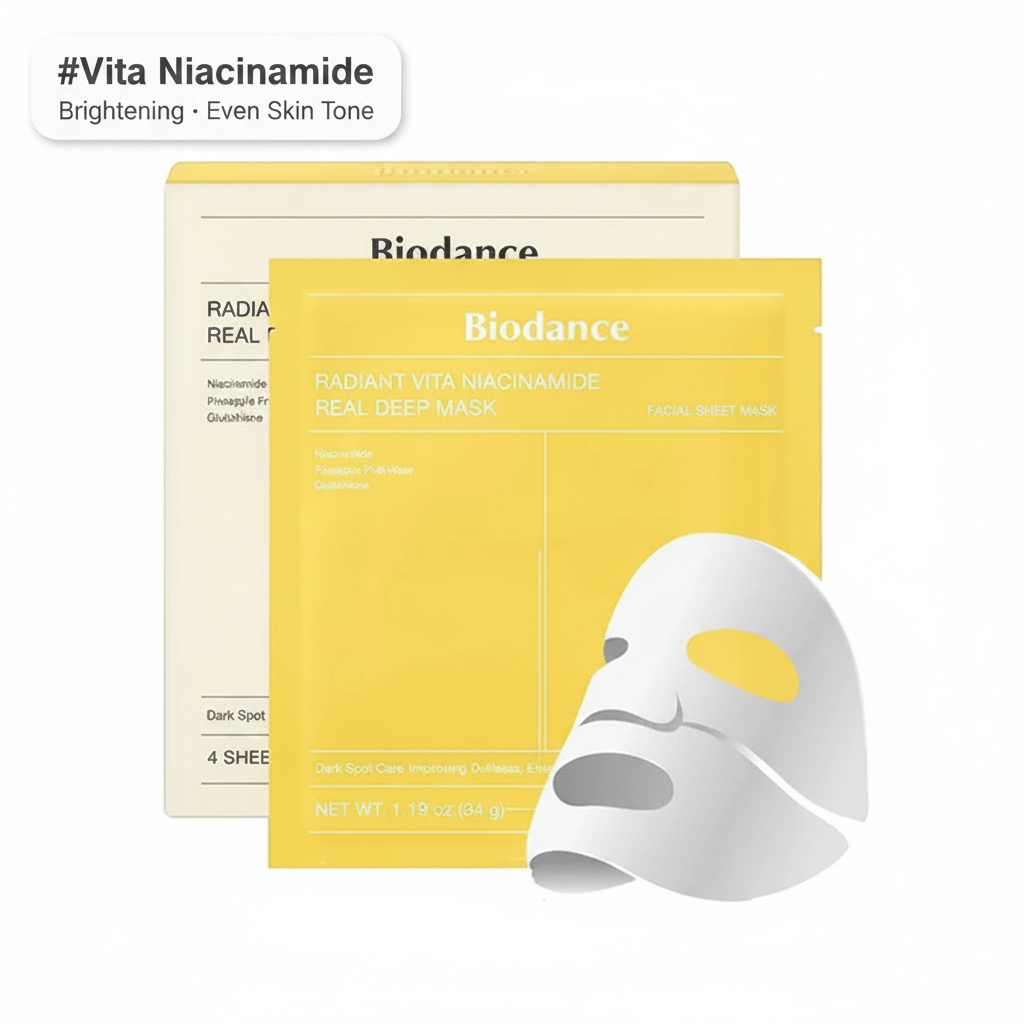 BIODANCE Real Deep Mask #Vita Niacinamide – Brightening & Even Skin Tone Hydrogel Mask