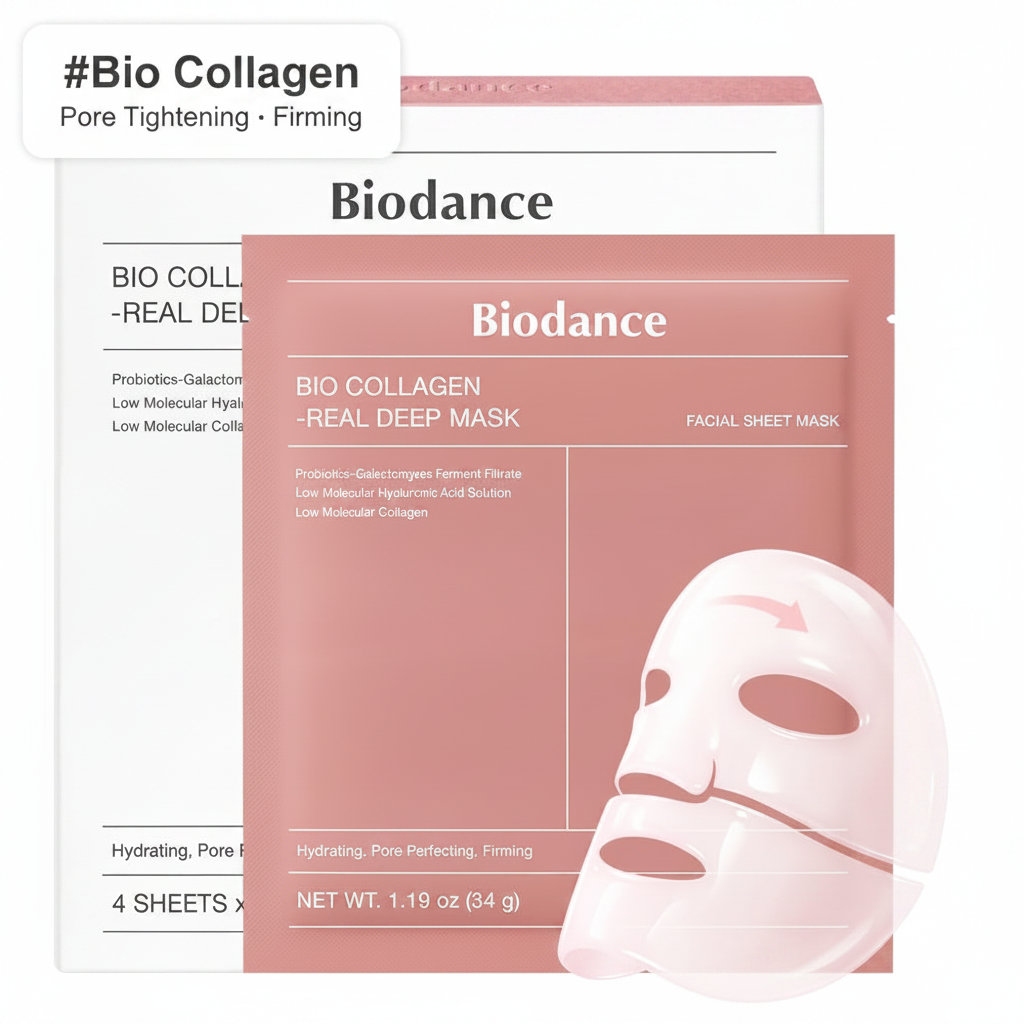 BIODANCE Real Deep Mask #Bio Collagen – Pore Tightening & Firming Hydrogel Overnight Mask