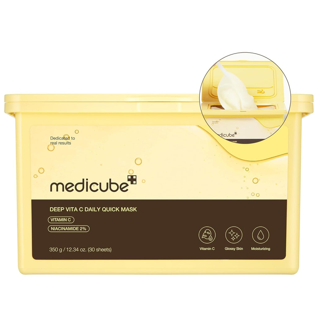 medicube Deep Vita C Daily Quick 30 Sheet Masks 350g,Korea Skin Care