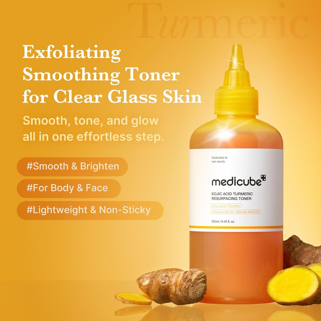 medicube Kojic Acid Turmeric Smoothing Toner 250ml | Korean Skin Care