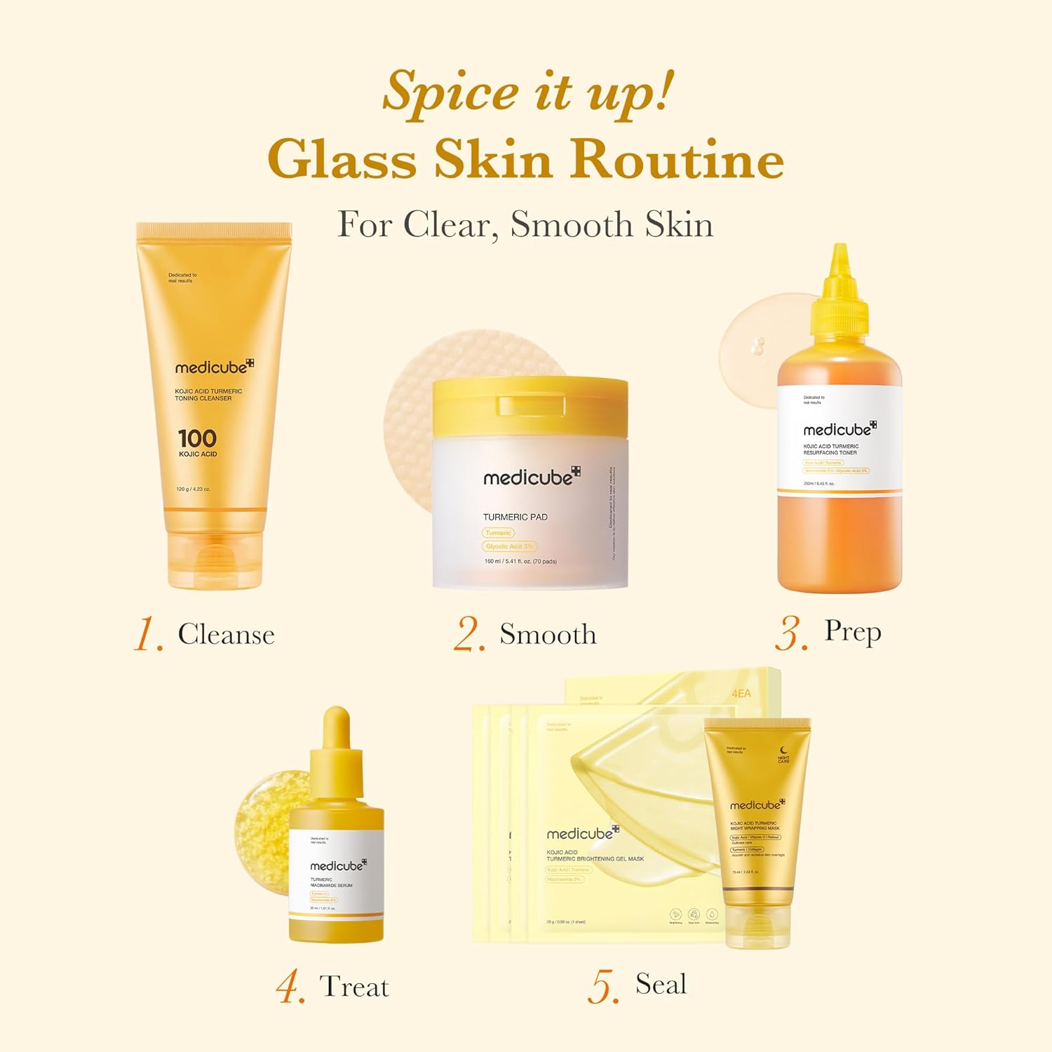 medicube Kojic Acid Turmeric Smoothing Toner 250ml | Korean Skin Care