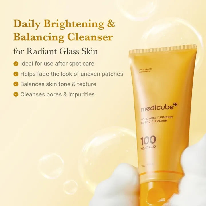 medicube Kojic Acid Turmeric Toning Cleanser 120g, Korean Skin Care