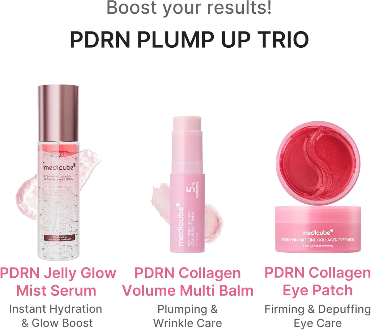 medicube PDRN Pink Collagen Volume Multi Balm 10g | Face & Body Balm Stick | Korean Skincare