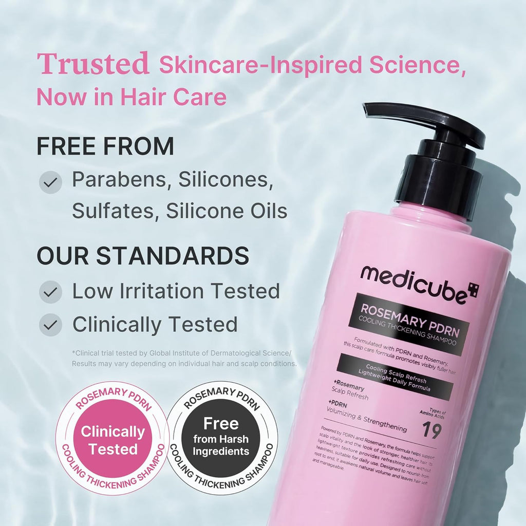 medicube Rosemary PDRN Cooling Thickening Shampoo 400ml | Korean Hair Care