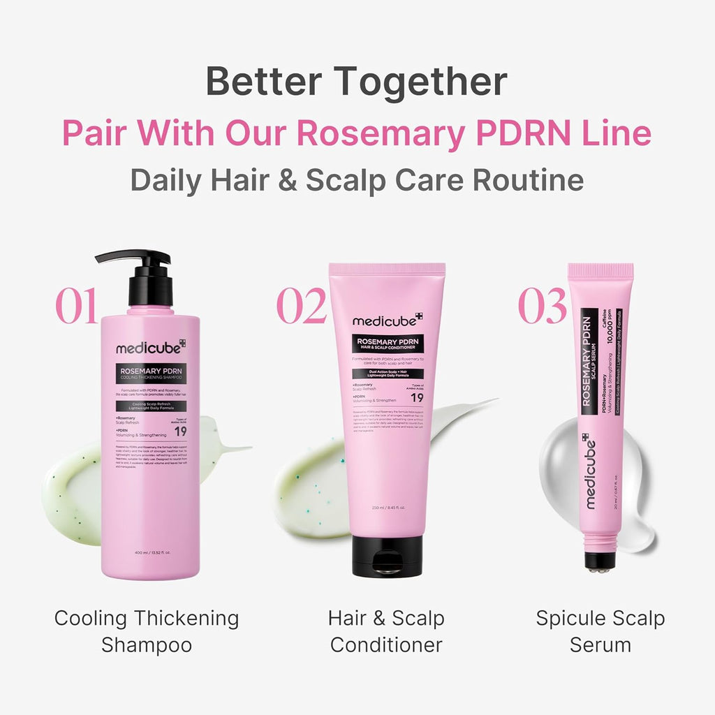 medicube Rosemary PDRN Cooling Thickening Shampoo 400ml | Korean Hair Care