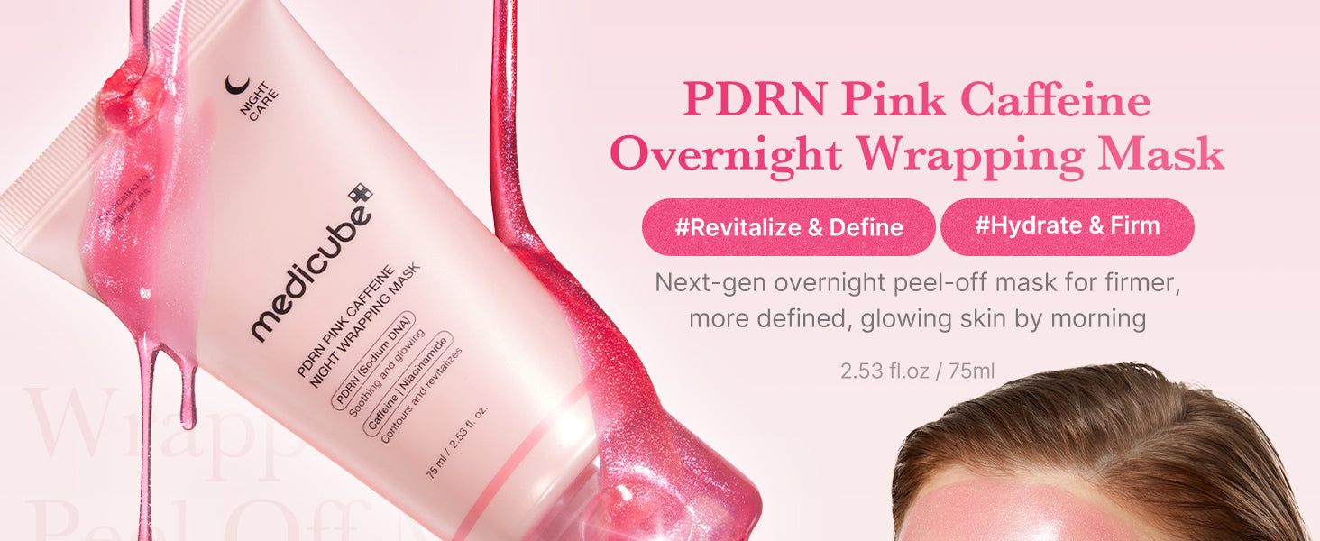 medicube Wrapping Mask PDRN Caffeine Overnight Peel Off Facial Mask 75ml| Korean Skin Care