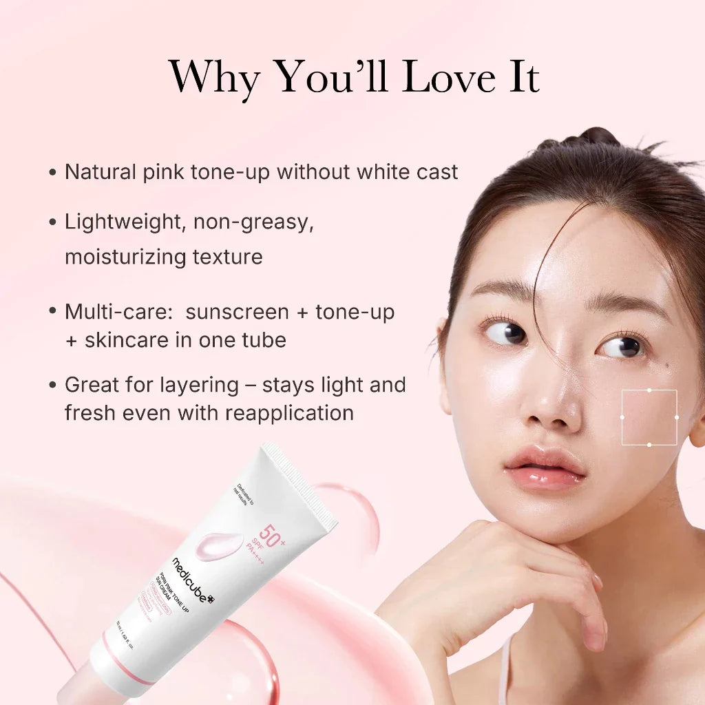medicube PDRN Pink Tone Up Sun Cream 50ml, Korean Skin Care