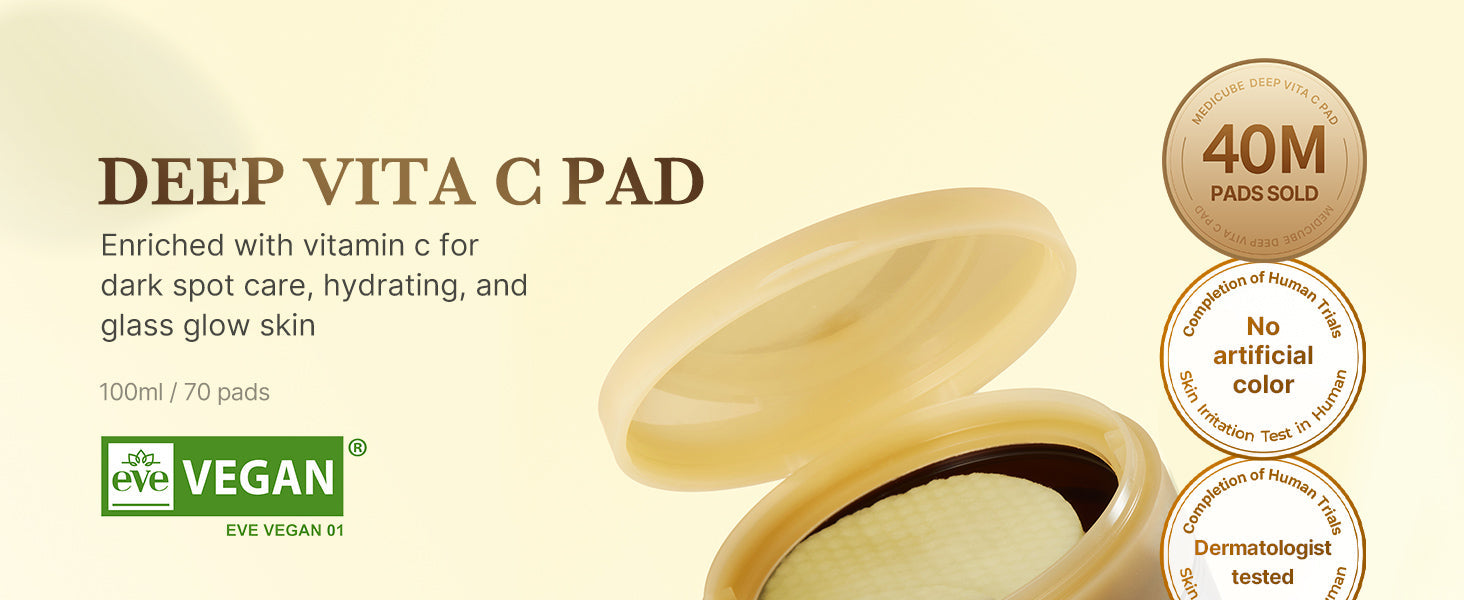 medicube Toner Pads Deep Vita C Facial Toner Pad 70Pads |Korean Skin Care