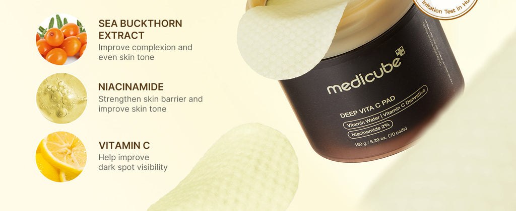 medicube Toner Pads Deep Vita C Facial Toner Pad 70Pads |Korean Skin Care