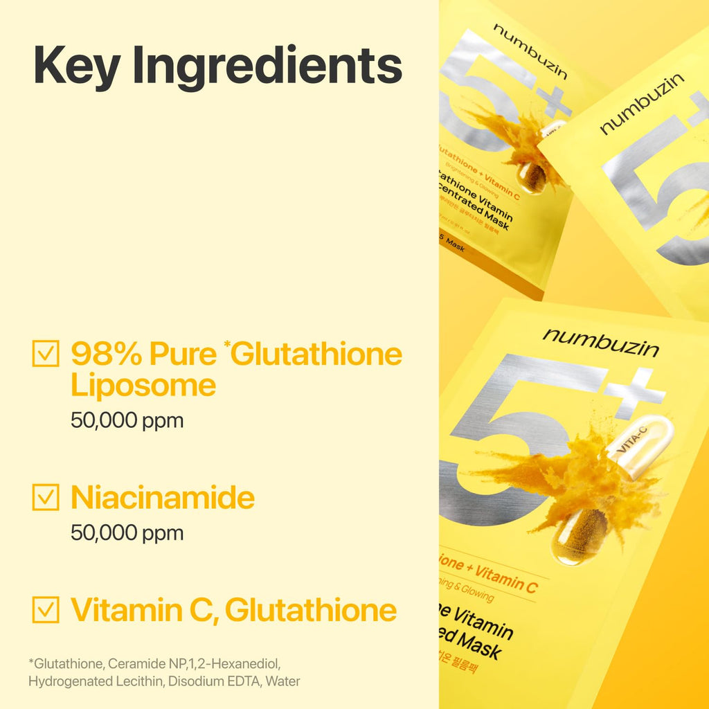 numbuzin No.5 Vitamin Spotlight Mask 27ml 5sheets