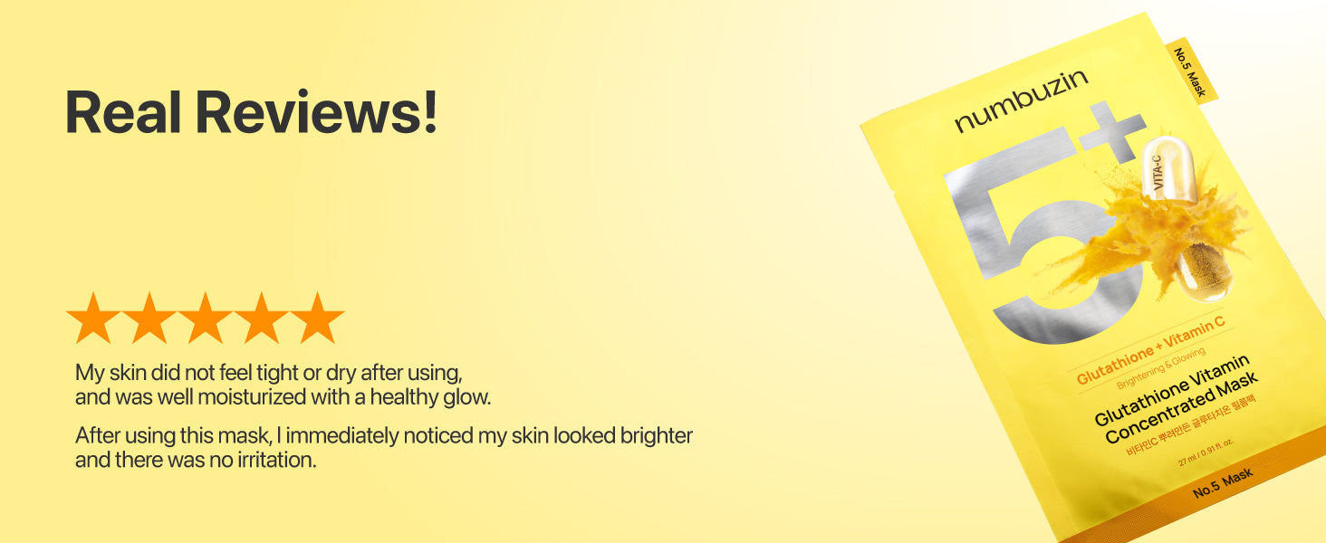 numbuzin No.5 Vitamin Spotlight Mask 27ml 5sheets