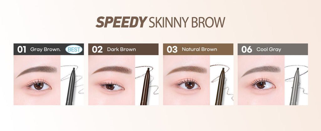 Peripera Speedy Skinny Brow Eyebrow Pencil 1.5mm, Korean Makeup