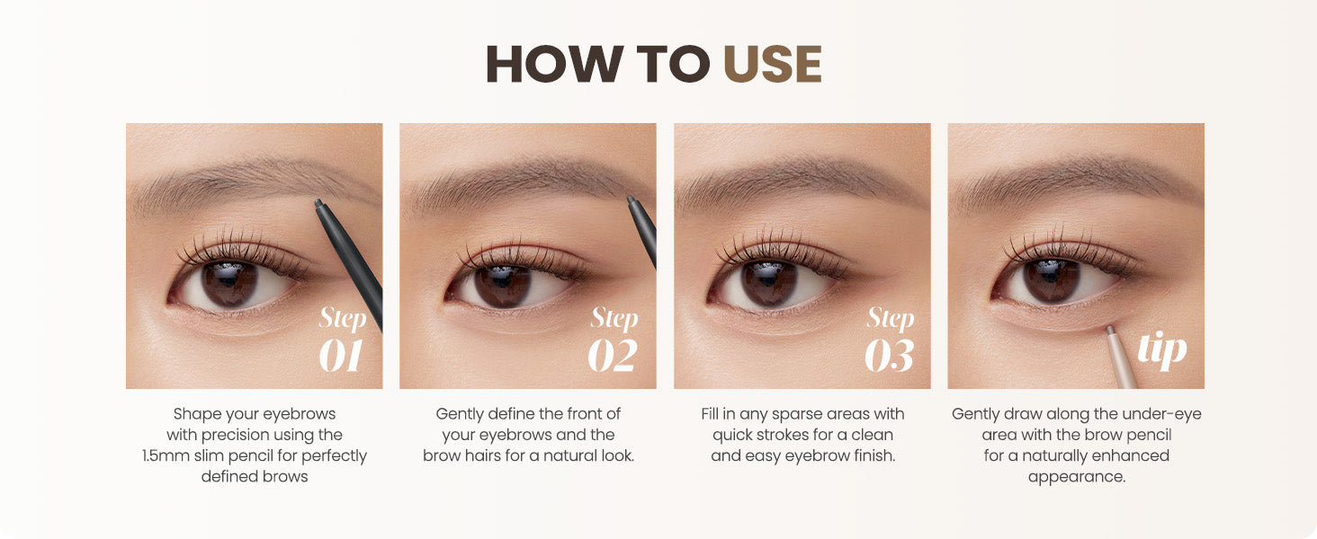 Peripera Speedy Skinny Brow Eyebrow Pencil 1.5mm, Korean Makeup